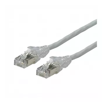 DTWYLER jungiamasis laidas Cat.6A (Class EA) S/FTP, CU 7702 flex LSOH, AMP v2, kryžminis, pilkas, 2 m