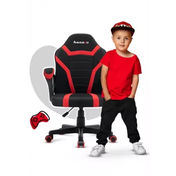 Vaikiška žaidimų kėdė Huzaro Ranger 1.0 Red Mesh, juoda, raudona