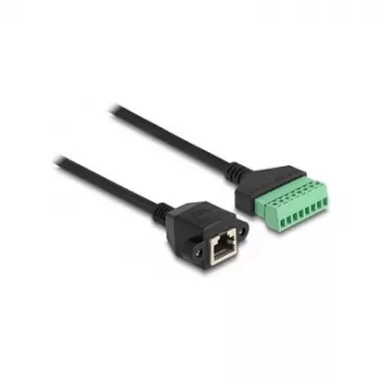 DeLOCK RJ45 kabelis Cat.6 moteriška jungtis prie gnybtų bloko adapteris 1 m