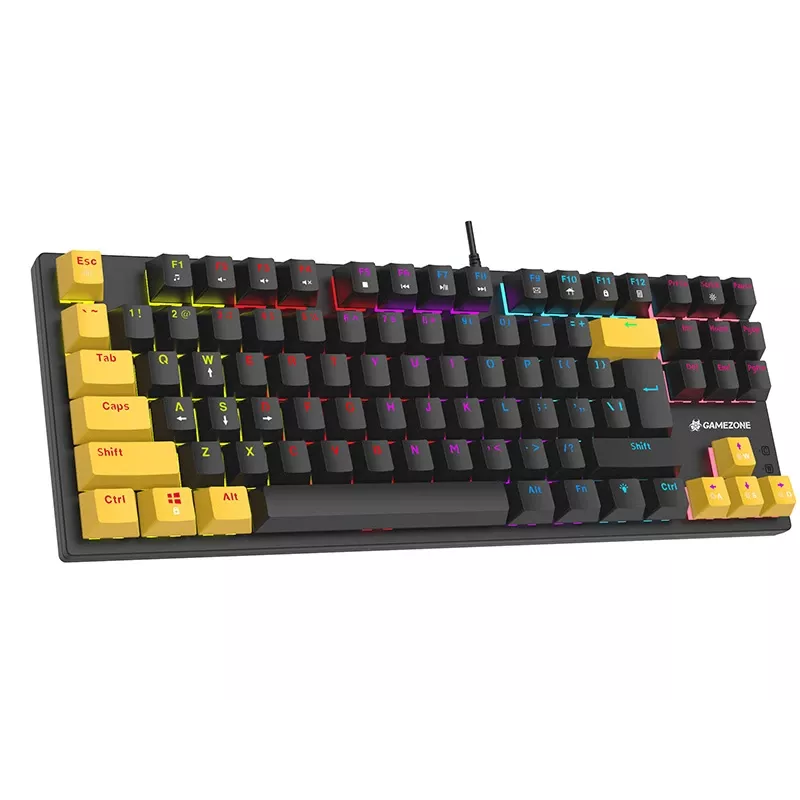 Tracer HORNET 87 klaviatūra ir pelė žaidimams USB QWERTY juoda, geltona