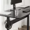Ergo Office stalas su reguliuojamu aukščiu, dujine spyruokle, sėdimam ir stovimam darbui, maksimalus aukštis 115 cm, juodas