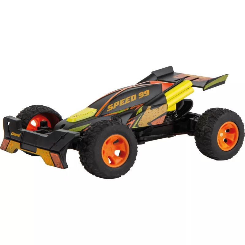RC didelės spartos automobilis su tramplinu
