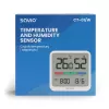 Vidaus temperatūros ir drėgmės jutiklis SAVIO CT-01/W, LCD ekranas, -10–55°C, 10–99%RH, baterija CR2032