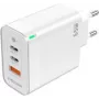 PEDEA Fast Charger „Triple“ 65W GaN USB-C PD USB-A baltas – maitinimo adapteris, USB Type C