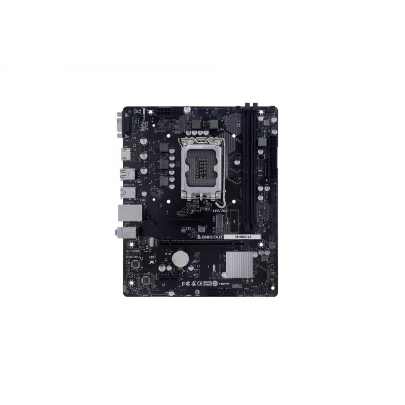 Pagrindinė plokštė Biostar H610MHC 2.0 Intel H610 LGA 1700 micro ATX