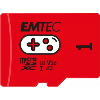 „Emtec“ 1TB microSDXC atminties kortelė UHS-I U3 V30 A2 Gaming Rouge (ECMSDM1TXCU3G)