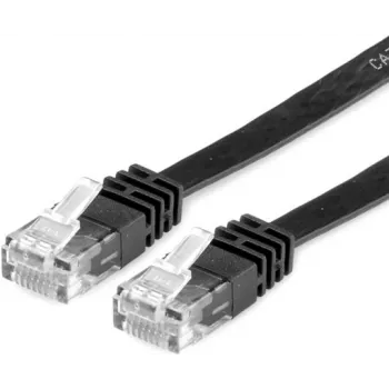 VALUE tinklo kabelis RJ-45 (M) į RJ-45 (M) 1,5 m UTP CAT6 plokščias juodas (21.99.0964)