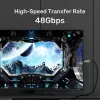 HDMI kabelis Unitek C11085GY01-15M — HDMI Type A į A, 30 m, HDMI 2.1, 8K@60Hz, 4K@144Hz, paauksuoti kontaktai, juodas