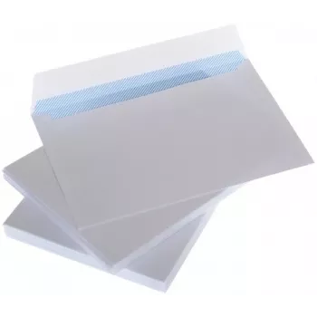 Vokai C5 balti su kaspinu ir vidiniu spaudimu 162x229 mm x 25 vnt.