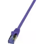 LogiLink CQ303VS RJ45 tinklo kabelis, jungiamasis kabelis CAT 6a S/FTP 1,00 m violetinis, liepsnai atsparus, halogenų neturintis