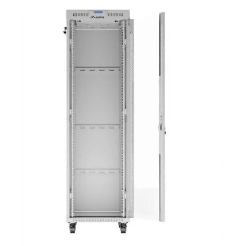 Laisvai pastatomas stovas LANBERG FF01-6842-12SL 42U, 600×800 mm, 2121 mm aukštis, 1200 kg talpa, IP20, pilka