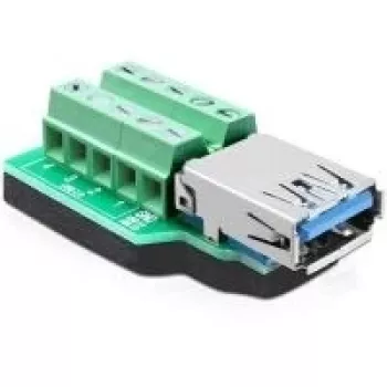 DeLOCK 65370 USB 3.0-A adapteris į gnybtų bloką 10 kontaktų juoda/žalia/sidabrinė