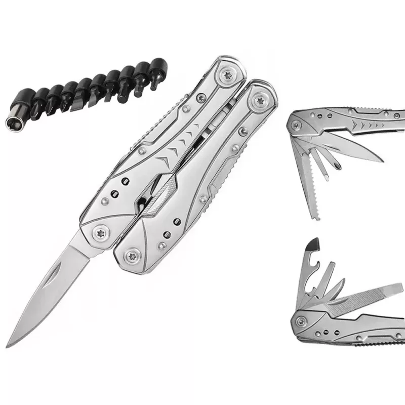 Extralink Multitool, Kišeninis Peilis 23-in-1, su Dėklu, Sidabrinis