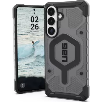 UAG Urban Armor Gear Pathfinder Dėklas su Magnetiniu Moduliu, Samsung Galaxy S26+, pelenų (pilkas permatomas)/juodas, 214527113140