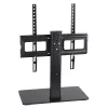TV stovas MACLEAN MC-450 televizoriams nuo 32 iki 65 colių, maksimali apkrova 40 kg, VESA iki 400×400, montavimui ant stalo