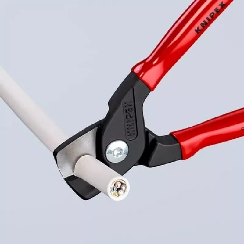 Kabelių žirklės Knipex 95 11 160 – 160 mm pjovimo galia, ergonomiškos rankenos