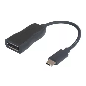Garbot USB-C (vyriškas) į DisplayPort (moteriškas) kabelis 15 cm, juodas