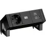 Bachmann DESK2 1x CEE7/3 USB A/C įkroviklis juodas (902.9109)