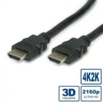 VALUE HDMI Ultra HD su Ethernet - vaizdo/garso/tinklo laidas - HDMI - HDMI, 19 kontaktų (M) - HDMI, 19 kontaktų (M) - 3 m - dviguba izoliacija - juoda (11.99.5682)