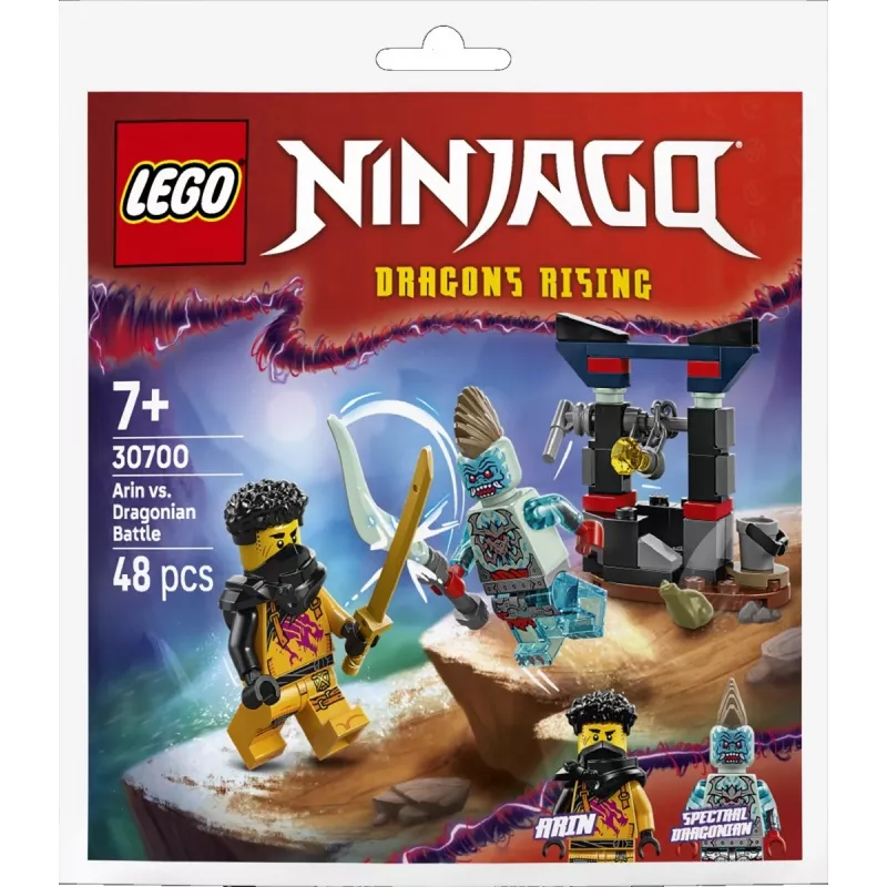 LEGO statybinis žaislas 30700 Arino kova su Drakonu Žmogumi polimaišelis (mini rinkinys)