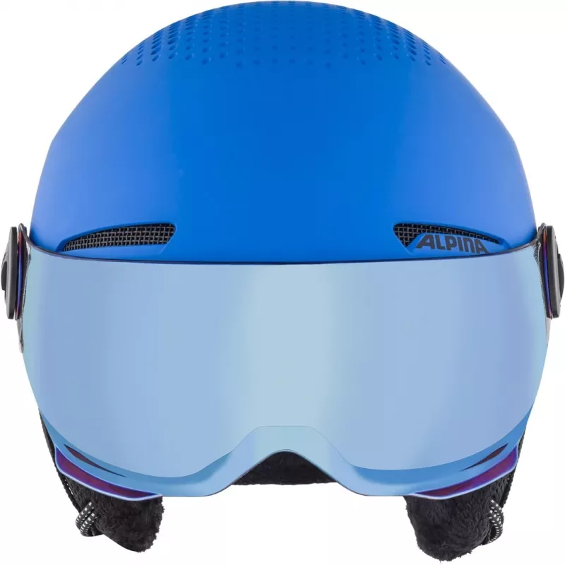 Vaikiškas slidinėjimo šalmas ALPINA ZUPO VISOR QLite su skydeliu, 54–58 cm