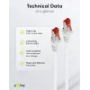 Goobay CAT 6 Patch Laidas S/FTP RJ-45 Cat6 1m Baltas