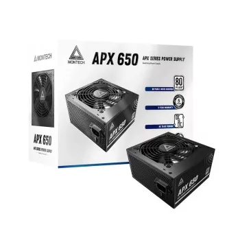 Montech APX650 maitinimo blokas 650 W 20+4 pin ATX ATX Juodos spalvos
