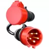 Adapteris Gemini flex 11 kW, CEE raudonas trifazis 16A > CEE raudonas 32A (juodas, 30 cm)