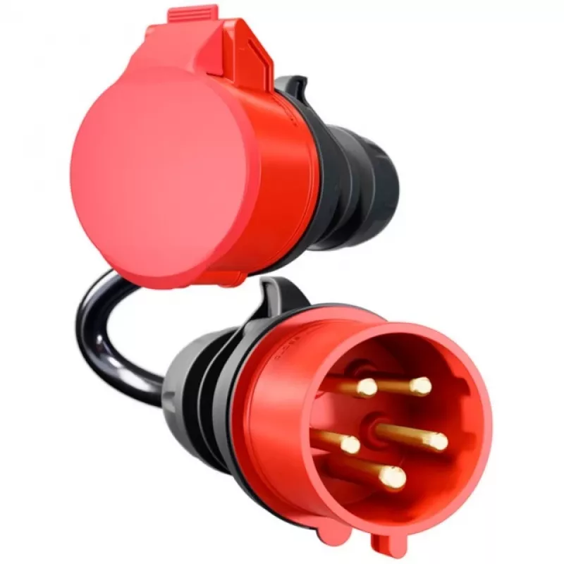 Adapteris Gemini flex 11 kW, CEE raudonas trifazis 16A > CEE raudonas 32A (juodas, 30 cm)