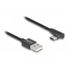 DeLOCK USB 2.0 laidas Type-A vyriškas į USB Type-C vyrišką kampu 0,5 m juodas