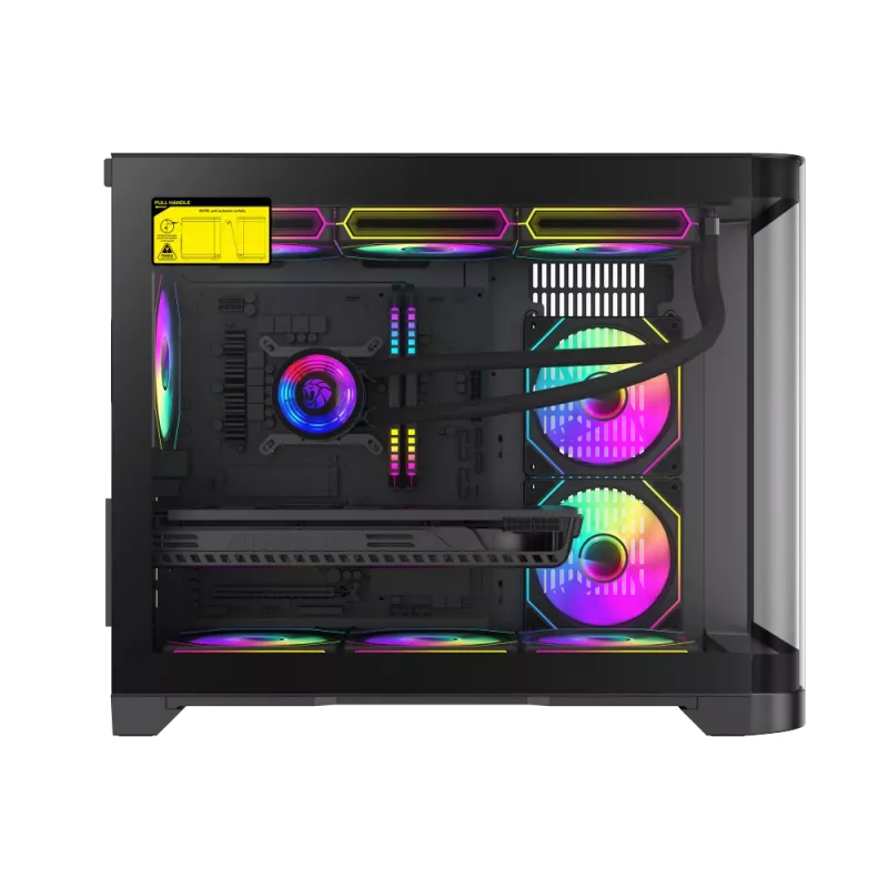 Gamemax HYPE-M BK korpusas | Juodas | Micro-ATX | Be maitinimo šaltinio