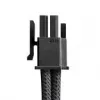 CableMod C-Series Pro ModMesh 12V-2x6 kabelis su 90° jungtimi, skirtas Corsair Type 5 RMx Shift maitinimo šaltiniams - anglies spalvos, 65 cm