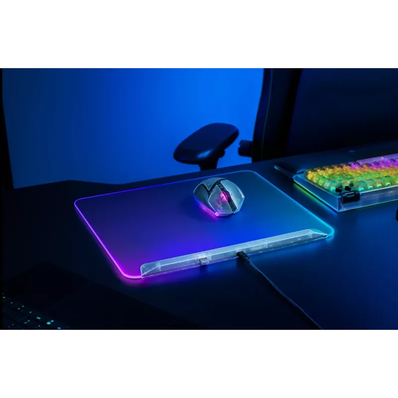 Žaidimų pelės kilimėlis Razer Firefly V2 Pro White – RGB apšvietimas, USB maitinimas, neslystanti bazė