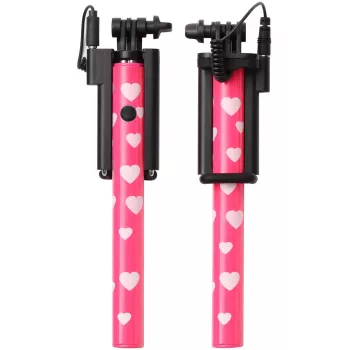 Ultron selfie hot shot Pink – 15–45 cm Selfie lazdelė su užrakto mygtuku rankenoje – tinka Samsung Galaxy, iPhone ir kitiems išmaniesiems telefonams (173951)