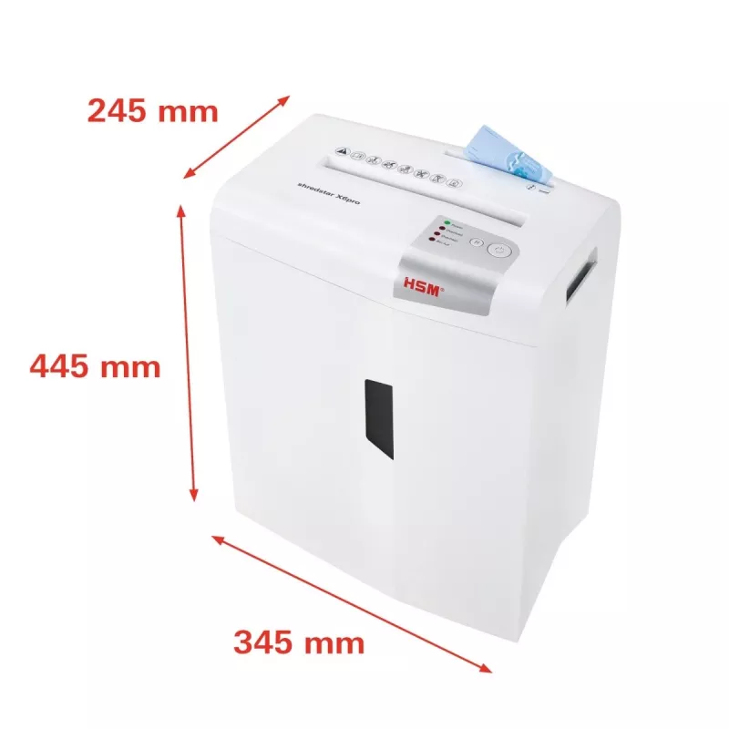HSM shredstar X6pro dokumentų smulkintuvas, 2 x 15 mm + atskiras CD pjovimo mechanizmas