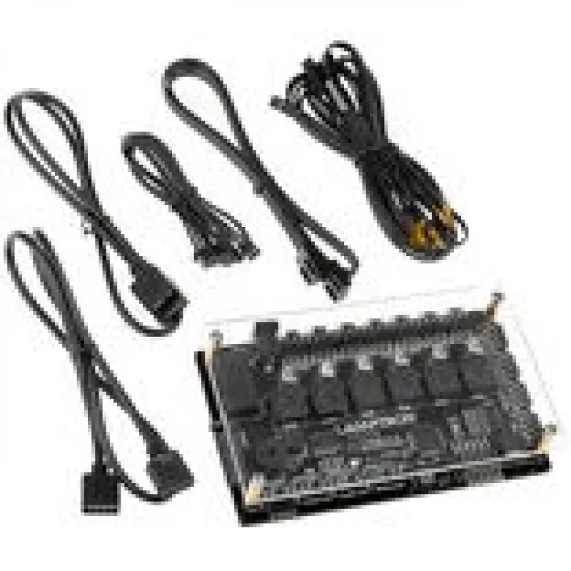 Lamptron Auto-Controller CT630 PWM ARGB – kompaktiškas ventiliatorių ir šviesų valdiklis, juodas