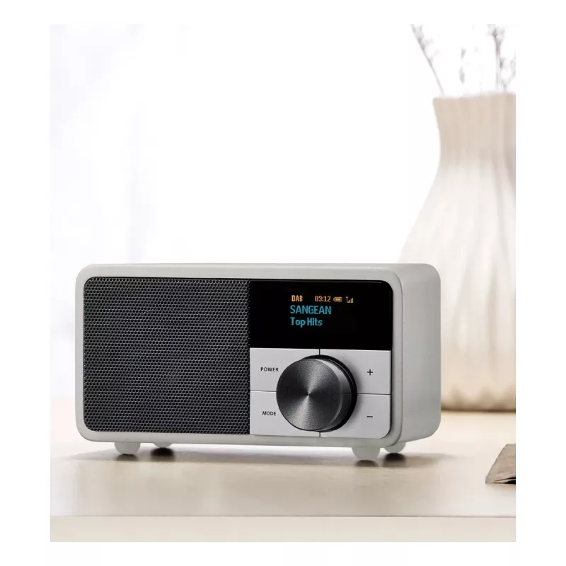 Stalinis radijo imtuvas Sangean DDR-7 Glacier Silver su skaitmeniniu imtuvu ir Bluetooth
