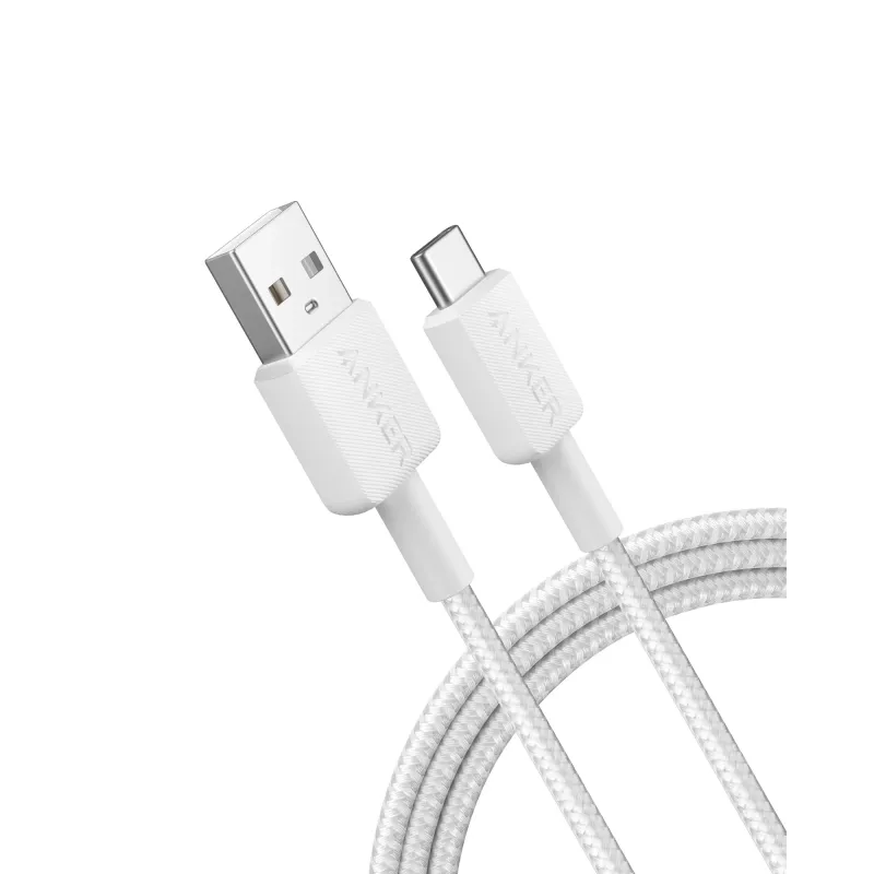 USB A į USB C laidas Anker A81H5G21 — 0,9 m, baltas