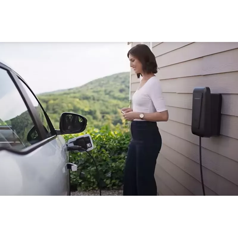 Sieninė elektromobilių įkrovimo stotelė Hager witty one 11 kW 3 fazės su RFID, Bluetooth ir 4,5 m Type 2 kabeliu