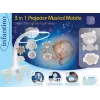 3in1 muzikinis projektorius karuselė smėlio spalvos