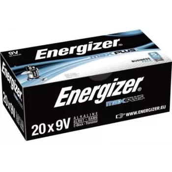 Energizer 9 V blokinė baterija šarminė-mangano Max Plus Industrial 9 V, 20 vnt. (E301323200)