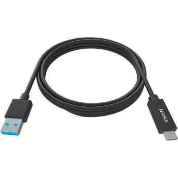 USB laidas Vision TC 1MUSBCA/BL, USB-A į USB-C, 1 m, juodas