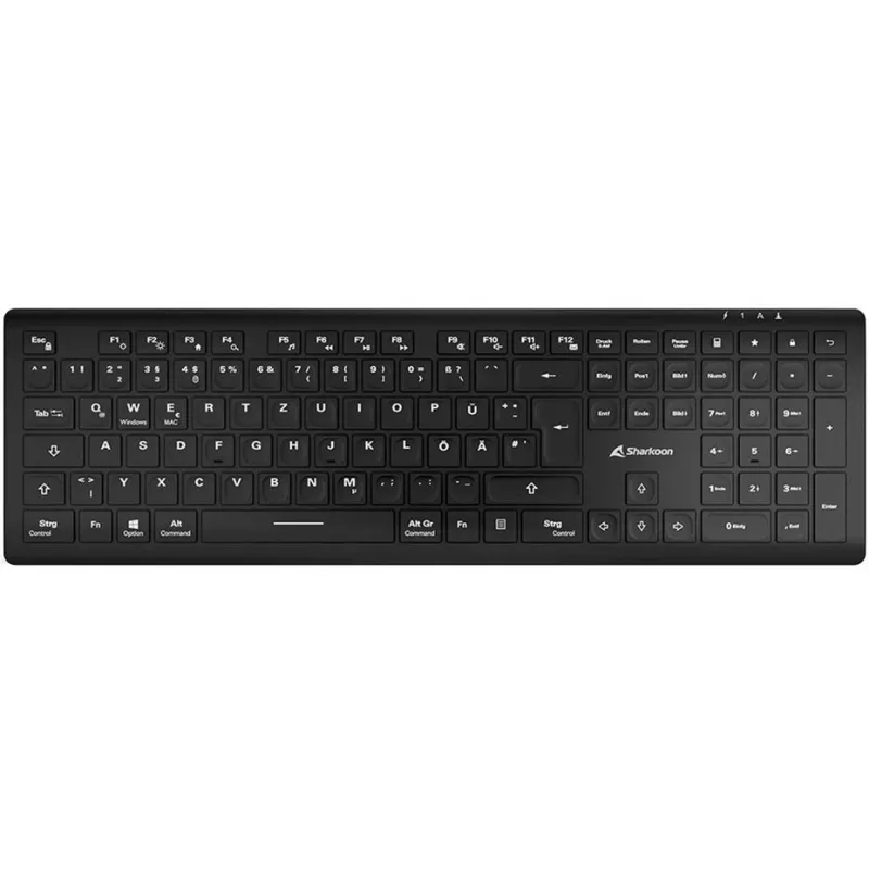 Sharkoon OfficePal K30W juoda DE išdėstymo guminių kupolų klaviatūra