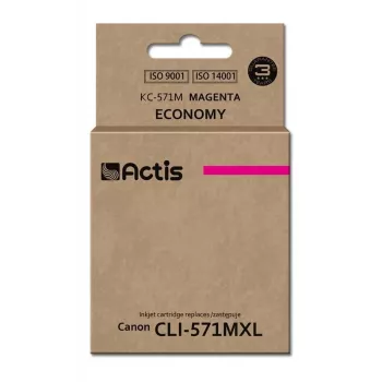Kasetė ACTIS KC-571M suderinama su Canon, rausvai raudona, 12 ml, standartinė išeiga, vienetinis paketas