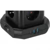 Maitinimo bokštas Brennenstuhl 1153560010 — 8 lizdai, 2×USB-A, 1×USB-C, juodas