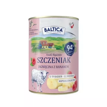 BALTICA regional flavours šuniukams ėriena su bananais – šlapias šunų maistas – 400g