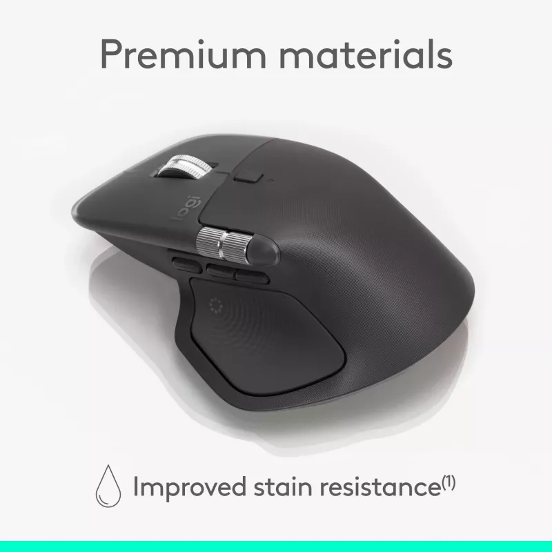 Logitech MX Master 4 for Business pelė – belaidė + Bluetooth, 8000 DPI, grafito spalva