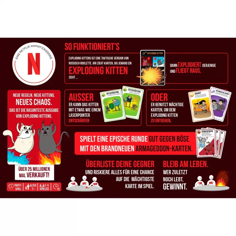Exploding Kittens - Gėris prieš Blogį, Kortų Žaidimas