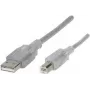 Renkforce RF-4538146 USB laidas 5 m USB 2.0 USB A USB B permatomas (RF-4538146)