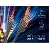 Tracer 47487 USB A - USB C laidas, 1 m, pilka